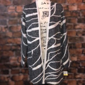 NWT cardigan black and white